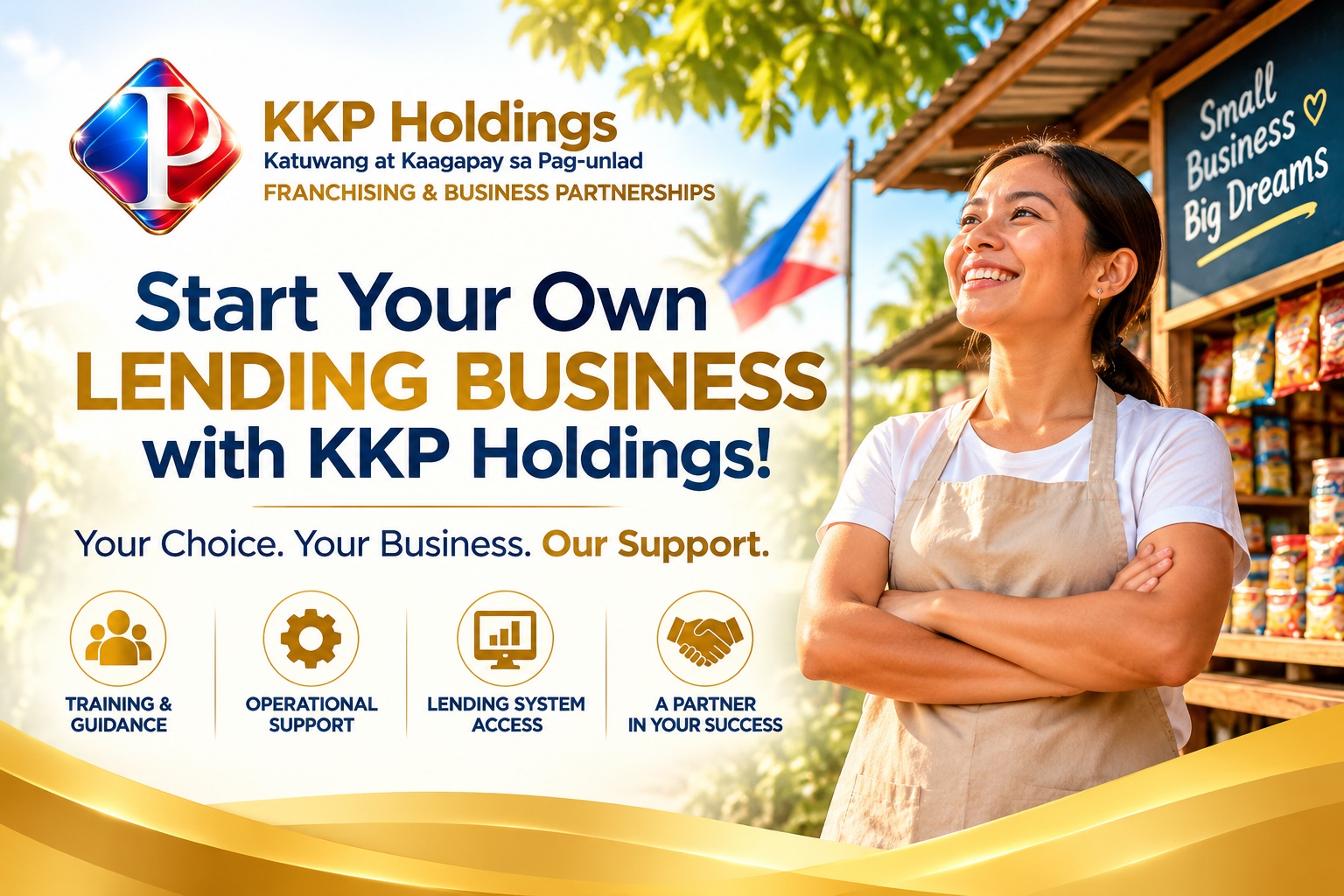 Start your own lending business with KKP Holdings — training, operational support, and lending system access
